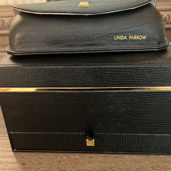 Linda Farrow Lux python and gold shield sunglasses with box, case, cards, cloth main image 5